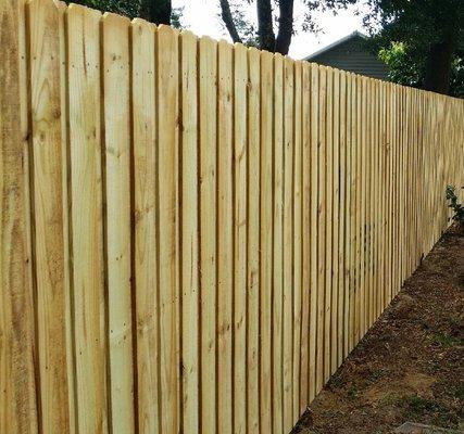 B.B. Wood fencing 6' Height