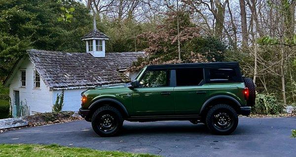 New 2022 Ford Bronco in Erruption Green from Lawrenceville Ford