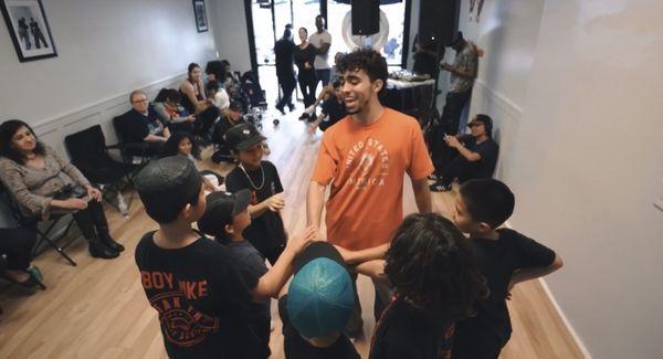 End of Breakdance Workshop at Winners Circles Grand Opening taught by one of our instructors Bboy Valencio.