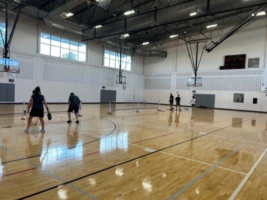 Pickle ball and basketball area.