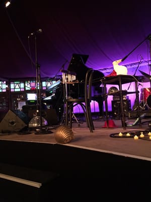 The stage of the Spiegeltent, just one of the Music Festival venues