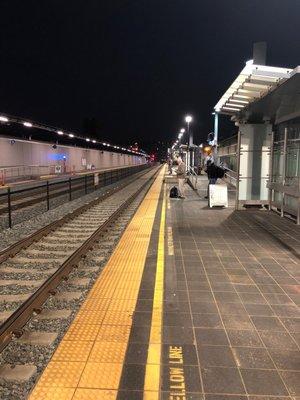 Waiting for the morning train.