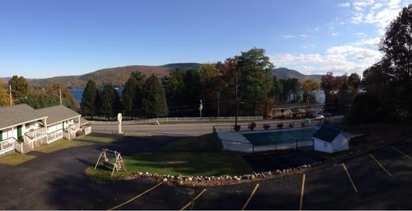 A panoramic view from the balcony