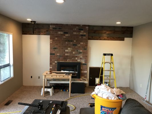 Family room remodel, before new wall installation by San Tan Vally Handyman , serving Gilbert, Mesa and Chandler AZ too