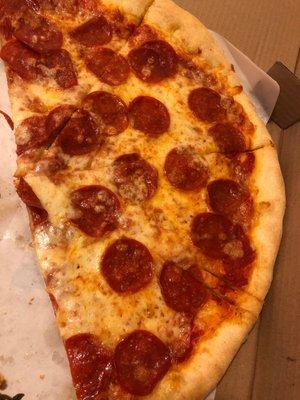 Pepperoni pizza is awesome.  Have a great flavor. It's crunchy and. The dough feels so different i will recommend novas pizza