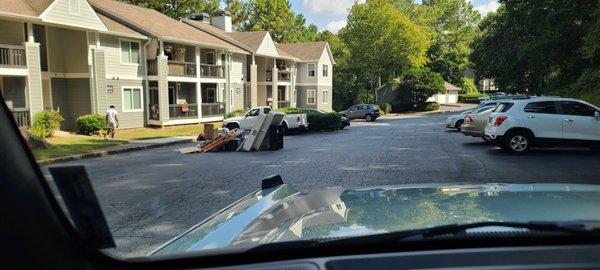 #ariumsandysprings dumping eviction belongings in the parking lot