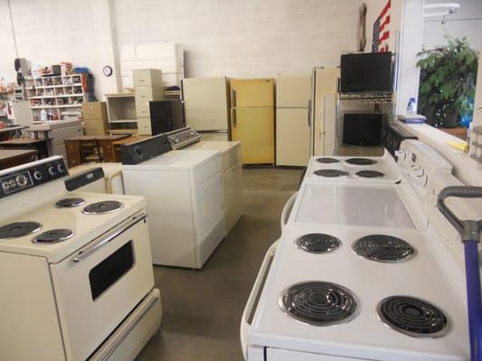 All appliance come with a 30 day warranty and have been tested and cleaned. Stove, washers & dryers, even refrigerators!