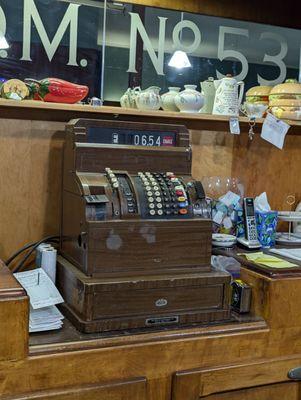 It's just decorative now, but how cool is this old register?