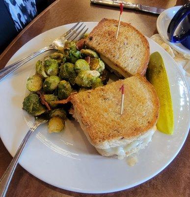 Ruben Sandwich with Brussel Sprouts