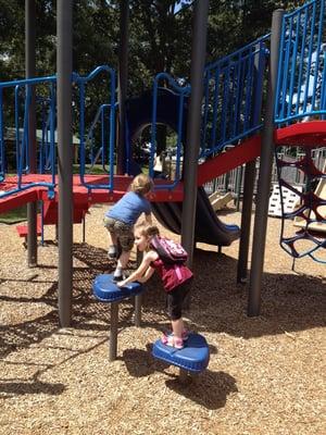 Berrian & Fia playing at the park