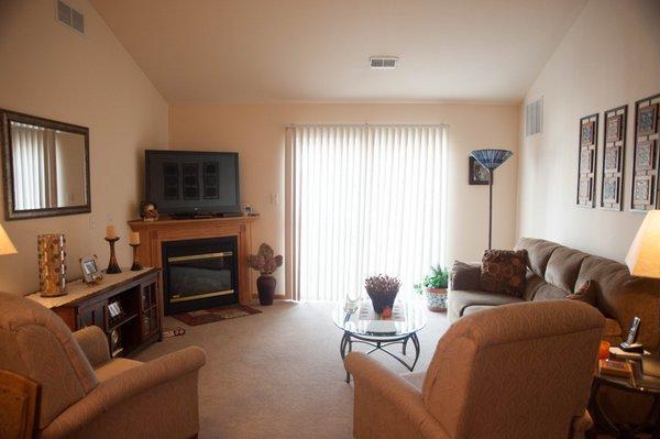 Spacious living rooms with tons of natural light can be found inside our one bedroom apartments at Regency Place!