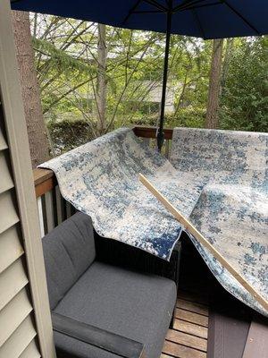 Rugs drying