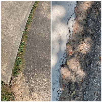 Before and After of Driveway edge