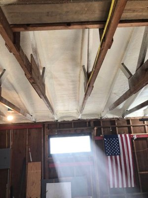 Spray foam insulation