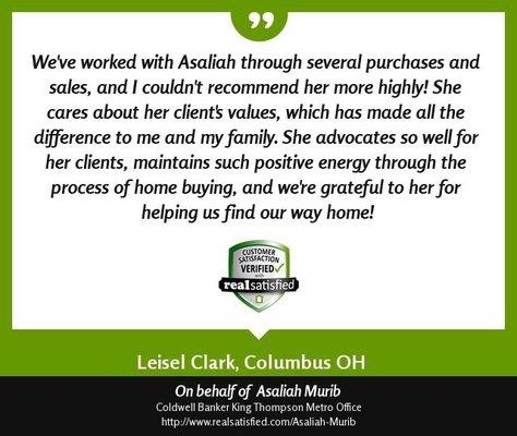 Excited that I have successfully helped a family find the perfect home.