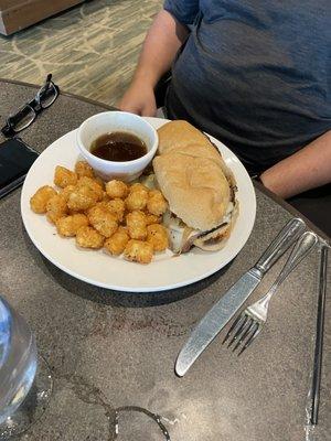 French dip with tots