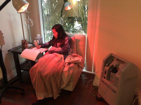 Infrared light therapy while getting fresh O2 -   "therapy combo" Strengths Immune System and much more