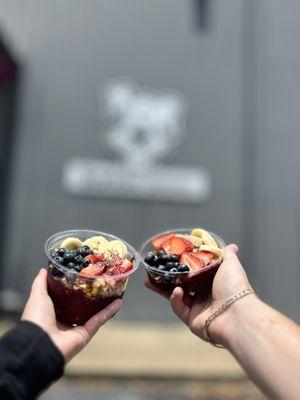 Awesome Açaí Bowls- Açaí, blueberry, strawberry, banana, granola, & honey