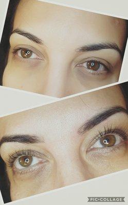 Before & After Lash Lift & Tint. All your Lashes - not extensions.