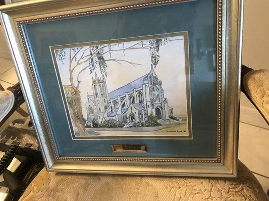 Commissioned Watercolor Painting of St. Domiinic's RC Historic Church San Francisco