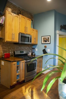 Kitchen from Brownstone in Baltimore City Staged by Lennox Street Designs