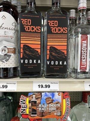 Just got the new Really Smooth, Red Rocks Vodka!