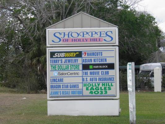 Shoppes of Holly Hill, North of Daytona Beach, Florida.