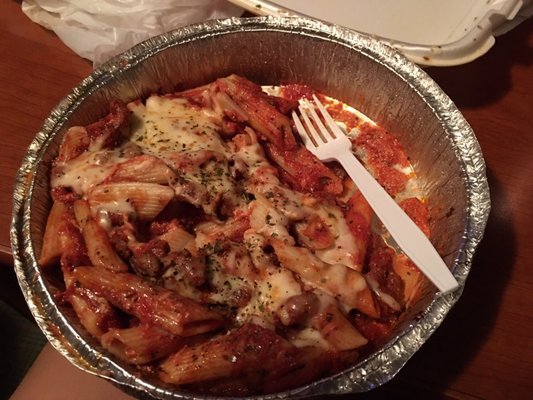 Ziti with meat sauce