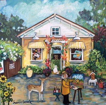 Painting Studio, painting by Suzanne Etienne