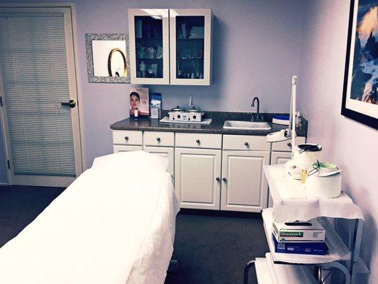 Professional and sterile spa environment.