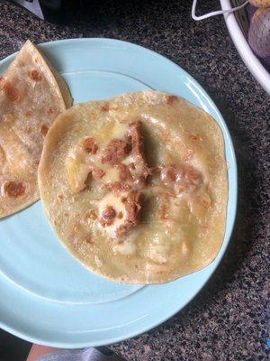 Bean and cheese taco