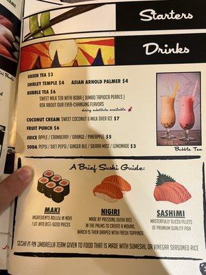 Drinks Menu