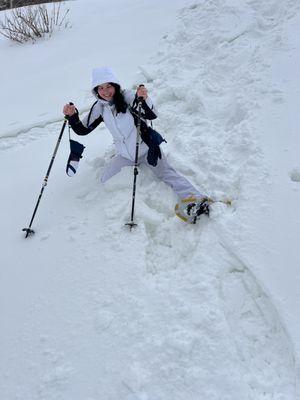 Julia in the snow.