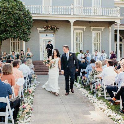 The Happy Couple on the Aisle.