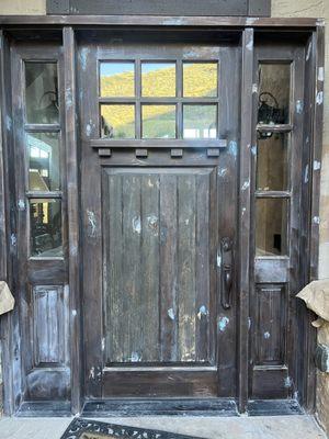 Wood refinishing - process ( door1)