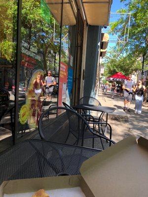 outdoor tables -- there are a couple more not shown here.