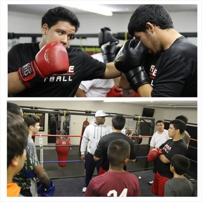 Boxing in the best way to get in shape... i teach small groups no more than 4 at a time.