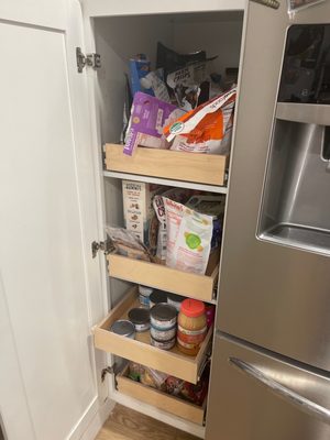 My new pull out shelves