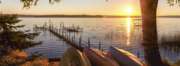 Sunrise at Crooked Lake, Conway, Michigan - Late September 2013