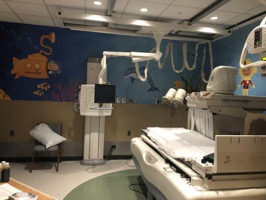 Kids can take a trip under the sea during their imaging exam.