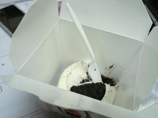 Cookies n Cream cupcake. The oreo was good, but the rest of it was meh.