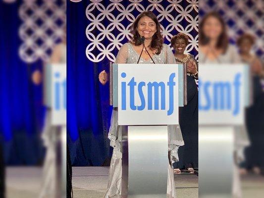 Co-Owner & Chief Customer Officer, Namita Tirath, receiving the ITSMF President's Award