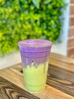 Ube Foam Matcha Latte