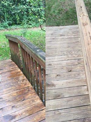 Outside Deck Before and After