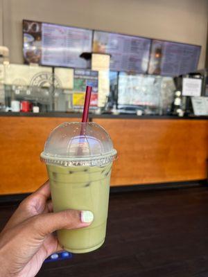 Green Tea Latte (iced w/oat milk)