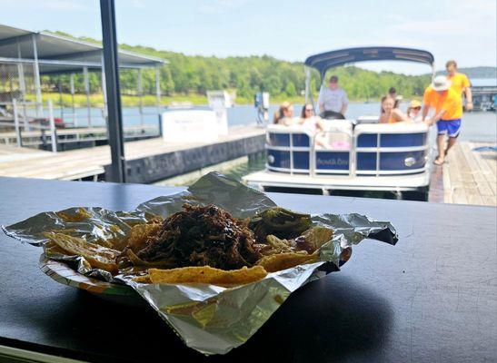 Pull up on the boat and grab you some BBQ nachos because you deserve it!