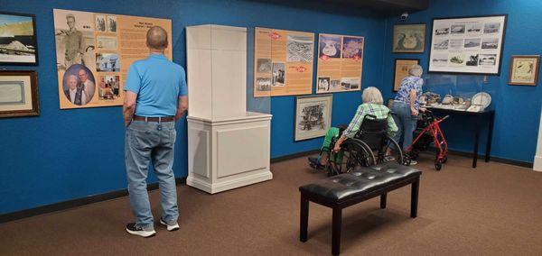 Senior group visiting our updated museum space.