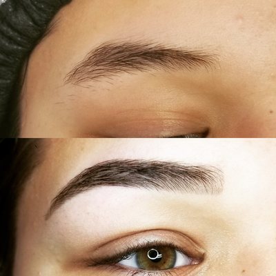 eyebrow design with henna