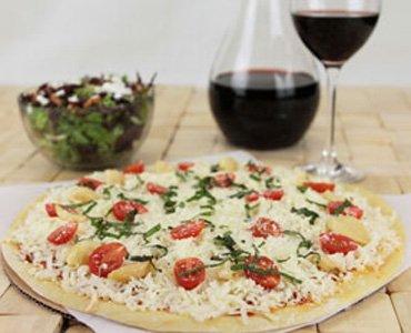 Get a pizza, large salad, and bottle of wine for only $30.