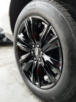 Wheels powder coated gloss black